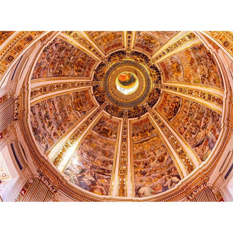 Santa Maria Maggiore-Rome-Italy Built 422-432-in honor of Virgin Mary Gold Ornate Wood Framed Art Print with Double Matting by Perry, William