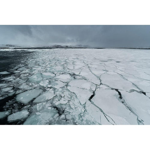 Murchison Bay-Murchisonfjorden-Nordaustlandet-Svalbard Islands-Norway Black Modern Wood Framed Art Print by Pitamitz, Sergio