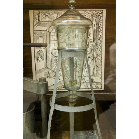 Poland, Gdansk Glass apothecary jar a Pharmacy White Modern Wood Framed Art Print by Ross, Nancy ,  Steve