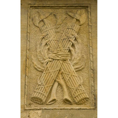 Poland, Gdansk Bas relief on side of building Black Modern Wood Framed Art Print by Ross, Nancy ,  Steve