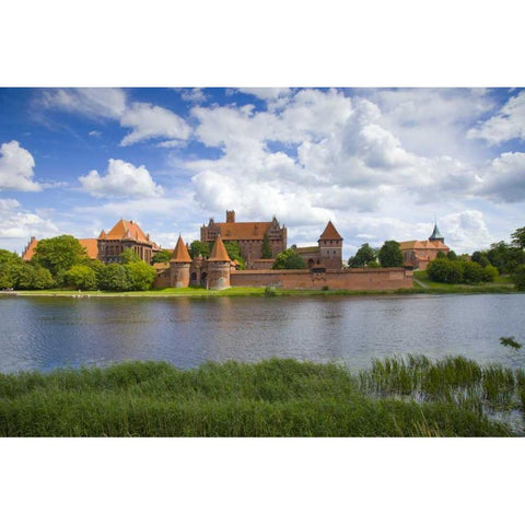 Poland, Malbork Medieval Malbork Castle Black Modern Wood Framed Art Print with Double Matting by Zuckerman, Jim