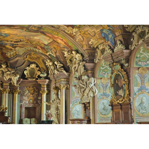 Poland, Wroclaw University of Wroclaw Black Modern Wood Framed Art Print by Zuckerman, Jim