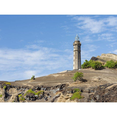 Nature Reserve Vulcao dos Capelinhos Faial Island-an island in the Azores in the Atlantic Ocean  Black Modern Wood Framed Art Print by Zwick, Martin