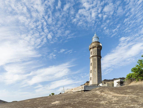 Nature Reserve Vulcao dos Capelinhos Faial Island-an island in the Azores in the Atlantic Ocean  White Modern Wood Framed Art Print with Double Matting by Zwick, Martin