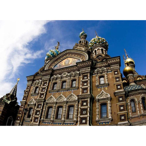 Russia Church of the Savior on the Spilled Blood Black Modern Wood Framed Art Print by Ross, Nancy ,  Steve
