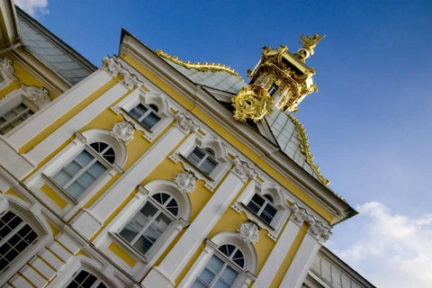 Russia, St Petersburg Portion of Peterhof Black Ornate Wood Framed Art Print with Double Matting by Ross, Nancy ,  Steve