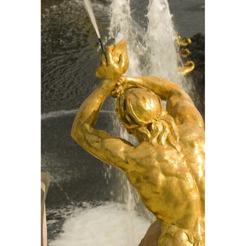 Russia Samson fountain at Peterhof White Modern Wood Framed Art Print by Ross, Nancy ,  Steve