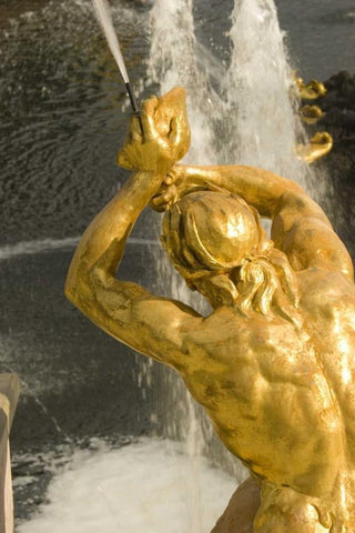 Russia Samson fountain at Peterhof Black Ornate Wood Framed Art Print with Double Matting by Ross, Nancy ,  Steve