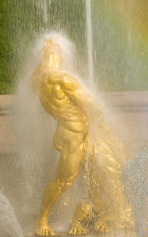 Russia Samson fountain at Peterhof Black Ornate Wood Framed Art Print with Double Matting by Ross, Nancy ,  Steve