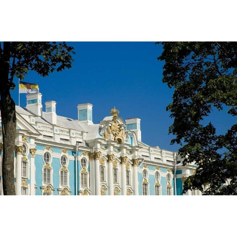 Russia, Pushkin Portion of Catherine Palace Gold Ornate Wood Framed Art Print with Double Matting by Ross, Nancy ,  Steve