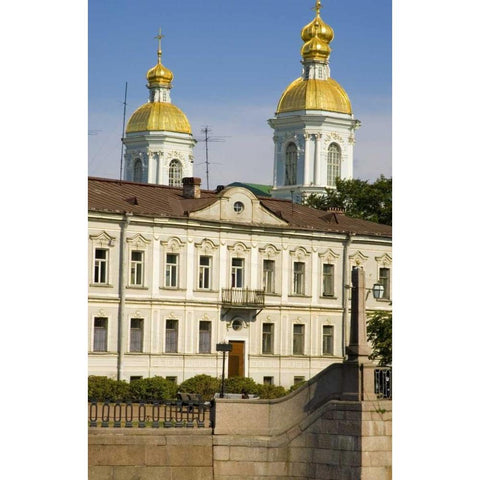 Russia, St Petersburg Dome of Sailors Cathedral Black Modern Wood Framed Art Print by Ross, Nancy ,  Steve