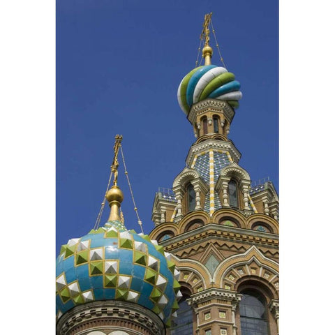 Russia Church of the Savior on the Spilled Blood Black Modern Wood Framed Art Print with Double Matting by Ross, Nancy ,  Steve