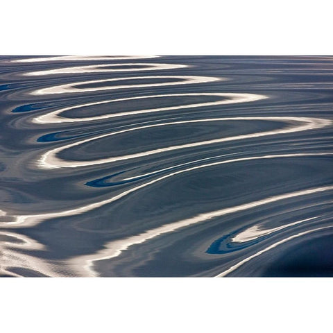 Ripples pattern-Bering Sea-Russia Far East Gold Ornate Wood Framed Art Print with Double Matting by Su, Keren