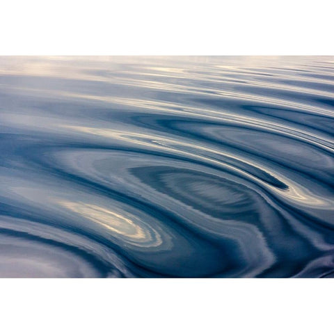 Ripples pattern-Bering Sea-Russia Far East Gold Ornate Wood Framed Art Print with Double Matting by Su, Keren
