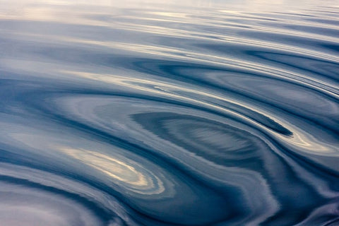 Ripples pattern-Bering Sea-Russia Far East Black Ornate Wood Framed Art Print with Double Matting by Su, Keren