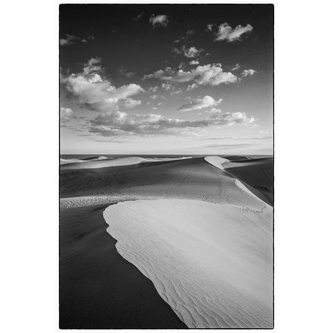 Spain-Canary Islands-Gran Canaria Island-Maspalomas-Maspalomas Dunes National Park Black Modern Wood Framed Art Print by Bibikow, Walter