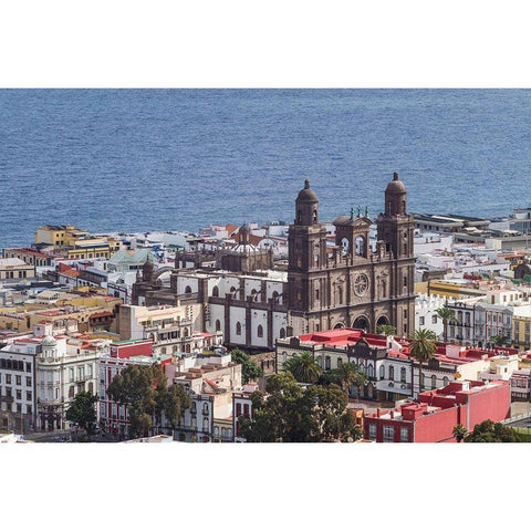 Spain-Canary Islands-Gran Canaria Island-Las Palmas de Gran Canaria-Catedral de Santa Ana Gold Ornate Wood Framed Art Print with Double Matting by Bibikow, Walter