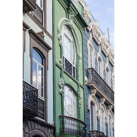 Spain-Canary Islands-Gran Canaria Island-Las Palmas de Gran Canaria-Triana neighborhood Gold Ornate Wood Framed Art Print with Double Matting by Bibikow, Walter