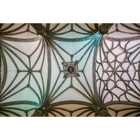 Spain-Canary Islands-Gran Canaria Island-Las Palmas de Gran Canaria-Catedral de Santa Ana-interior Gold Ornate Wood Framed Art Print with Double Matting by Bibikow, Walter