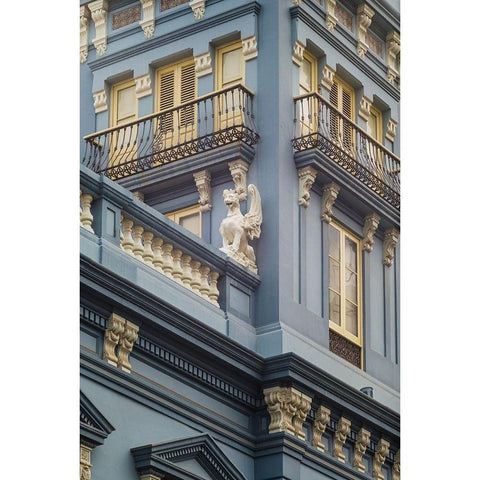 Spain-Canary Islands-Gran Canaria Island-Las Palmas de Gran Canaria-Triana neighborhood Gold Ornate Wood Framed Art Print with Double Matting by Bibikow, Walter