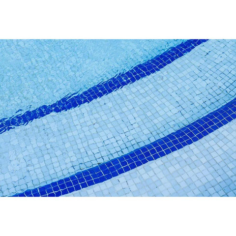 Canary Islands-Fuerteventura Island-Caleta de Fuste-beachside swimming pool Black Modern Wood Framed Art Print by Bibikow, Walter