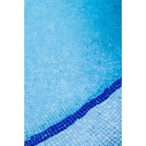 Canary Islands-Fuerteventura Island-Caleta de Fuste-beachside swimming pool Black Modern Wood Framed Art Print by Bibikow, Walter