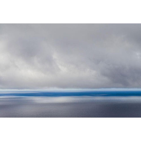Canary Islands-La Palma Island-Las Indias-storm front over Atlantic Ocean Black Modern Wood Framed Art Print with Double Matting by Bibikow, Walter