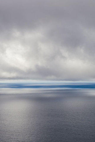 Canary Islands-La Palma Island-Las Indias-storm front over Atlantic Ocean Black Ornate Wood Framed Art Print with Double Matting by Bibikow, Walter