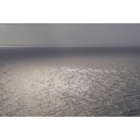 Canary Islands-La Palma Island-Santa Cruz de la Palma-elevated view of the Atlantic Ocean Black Modern Wood Framed Art Print with Double Matting by Bibikow, Walter
