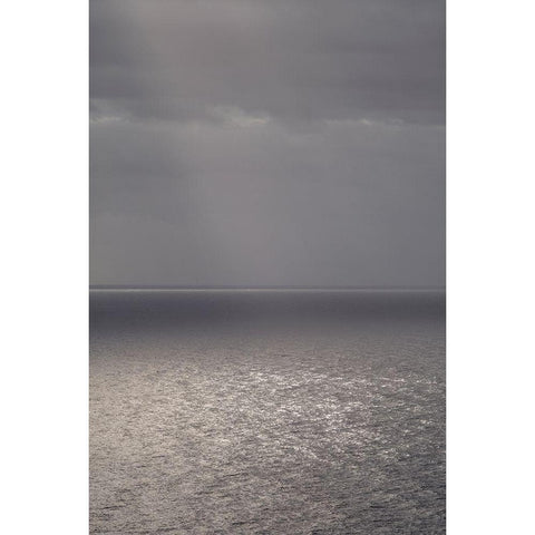 Canary Islands-La Palma Island-Santa Cruz de la Palma-elevated view of the Atlantic Ocean Black Modern Wood Framed Art Print by Bibikow, Walter