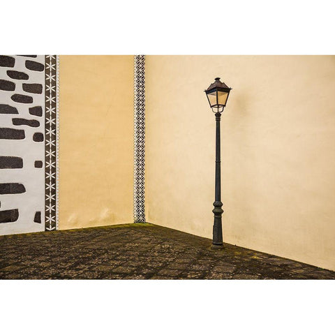 Canary Islands-La Palma Island-Puntallana-Parroquia San Juan Bautista church Black Modern Wood Framed Art Print by Bibikow, Walter