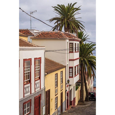 Canary Islands-La Palma Island-San Andres-village buildings Black Modern Wood Framed Art Print with Double Matting by Bibikow, Walter
