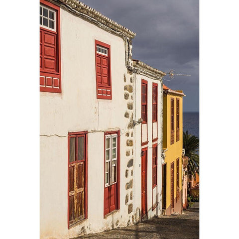 Canary Islands-La Palma Island-San Andres-village buildings Gold Ornate Wood Framed Art Print with Double Matting by Bibikow, Walter