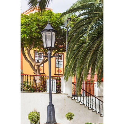 Canary Islands-La Palma Island-San Andres-detail of the village square Black Modern Wood Framed Art Print by Bibikow, Walter