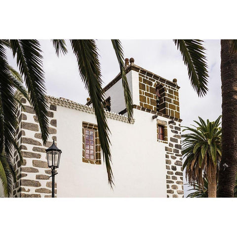 Canary Islands-La Palma Island-San Andres-Iglesia de San Andres church-built in 1515 Black Modern Wood Framed Art Print by Bibikow, Walter