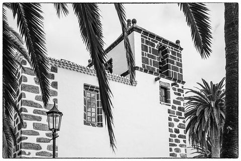 Canary Islands-La Palma Island-San Andres-Iglesia de San Andres church-built in 1515 White Modern Wood Framed Art Print with Double Matting by Bibikow, Walter