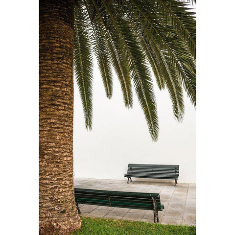 Canary Islands-La Palma Island-San Andres-detail of the village square Black Modern Wood Framed Art Print with Double Matting by Bibikow, Walter