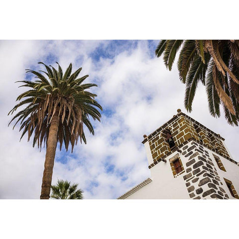 Canary Islands-La Palma Island-San Andres-Iglesia de San Andres church-built in 1515 Black Modern Wood Framed Art Print by Bibikow, Walter