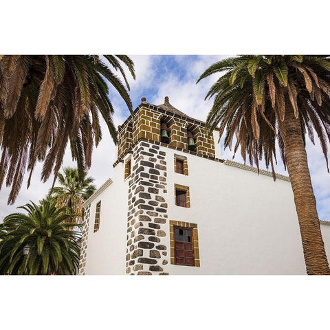 Canary Islands-La Palma Island-San Andres-Iglesia de San Andres church-built in 1515 White Modern Wood Framed Art Print by Bibikow, Walter