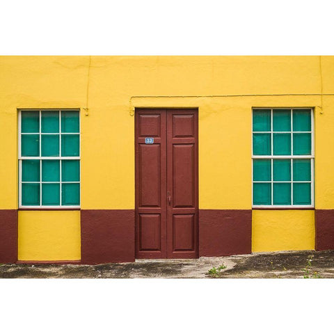Canary Islands-La Palma Island-San Andres-village buildings Black Modern Wood Framed Art Print with Double Matting by Bibikow, Walter