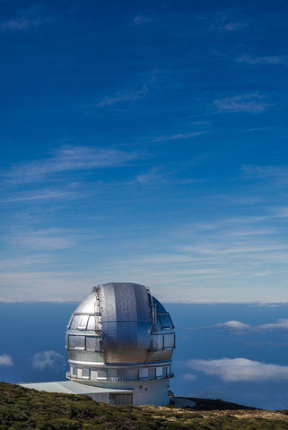 Canary Islands-Roque de los Muchachos Observatory-one of the worlds largest telescopes Black Ornate Wood Framed Art Print with Double Matting by Bibikow, Walter