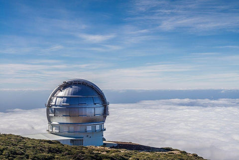 Canary Islands-Roque de los Muchachos Observatory-one of the worlds largest telescopes Black Ornate Wood Framed Art Print with Double Matting by Bibikow, Walter