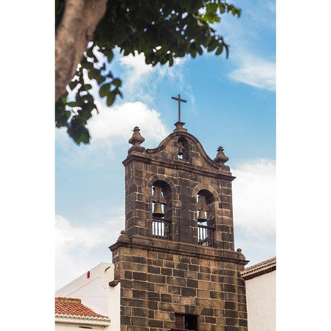 Canary Islands-La Palma Island-Santa Cruz de la Palma-Iglesia de la Encarnacion church-exterior Black Modern Wood Framed Art Print by Bibikow, Walter