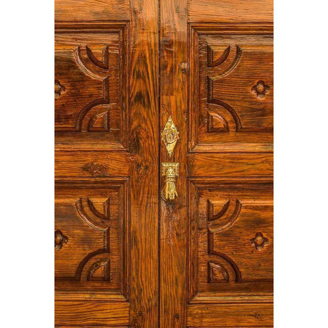 Canary Islands-La Palma Island-Los Llanos de Aridane-doorway Black Modern Wood Framed Art Print with Double Matting by Bibikow, Walter