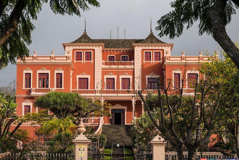 Canary Islands-Tenerife Island-La Orotava-Liceo de Taoro-built in 1928-town social club White Modern Wood Framed Art Print with Double Matting by Bibikow, Walter