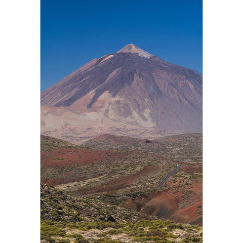 Canary Islands-Tenerife Island-El Teide Mountain-elevated view of Spains highest mountain Black Modern Wood Framed Art Print by Bibikow, Walter