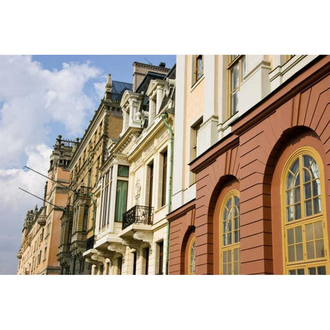 Sweden, Stockholm Typical city architecture Black Modern Wood Framed Art Print with Double Matting by Ross, Nancy ,  Steve