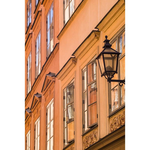 Sweden-Stockholm-Gamla Stan-Old Town-Royal Palace-old town building detail White Modern Wood Framed Art Print by Bibikow, Walter