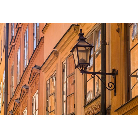 Sweden-Stockholm-Gamla Stan-Old Town-Royal Palace-old town building detail Gold Ornate Wood Framed Art Print with Double Matting by Bibikow, Walter