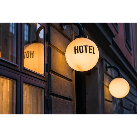 Sweden-Stockholm-Gamla Stan-Old Town-hotel sign Gold Ornate Wood Framed Art Print with Double Matting by Bibikow, Walter